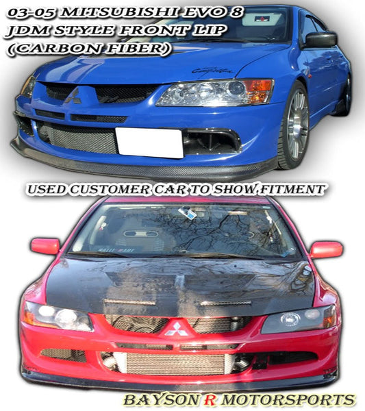 DL Style Front Lip (Carbon Fiber) For 2003-2005 Mitsubishi Evolution-8 EvO-VIII