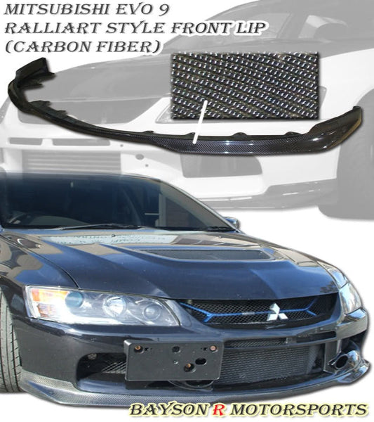 Ral Style Front Lip (Carbon Fiber) For 2006-2007 Mitsubishi Evolution-9 EVO-IX