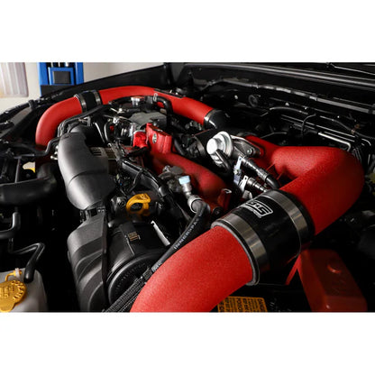 Grimmspeed Front Mount Intercooler Kit Black Coated Red Piping For Subaru 15-21 STI