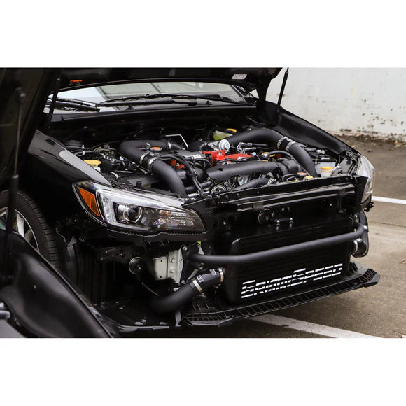 Grimmspeed Front Mount Intercooler Kit Black Coated Black Piping For Subaru 15-21 STI