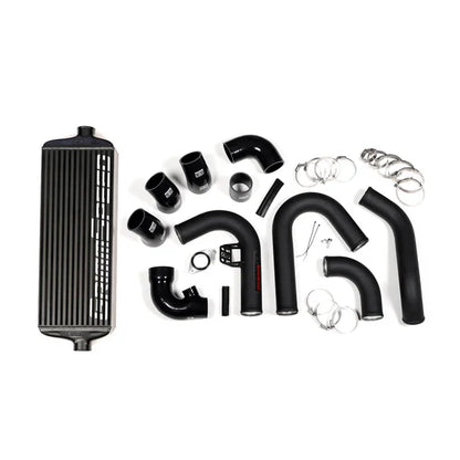 Grimmspeed Front Mount Intercooler Kit Black Coated Inc. Black Piping For Subaru 15-21 WRX