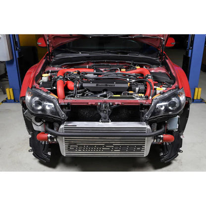 Grimmspeed Front Mount Intercooler Kit Inc. Red Piping For Subaru 08-14 STI