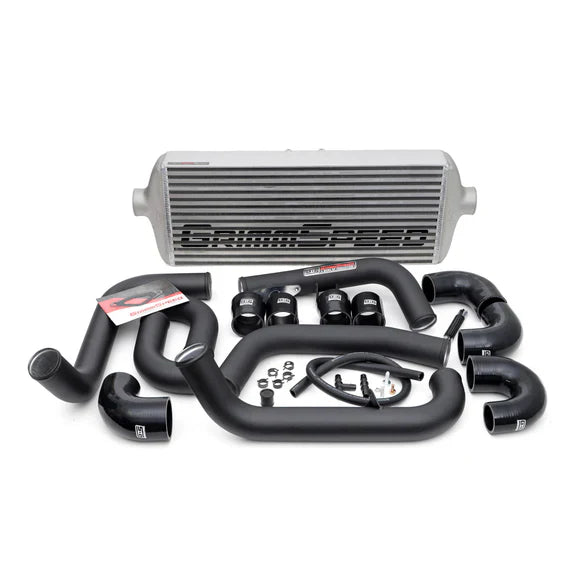 Grimmspeed Front Mount Intercooler Kit Inc. Black Piping For Subaru 08-14 STI