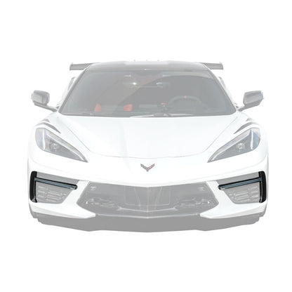 2020-Up Corvette C8 DRY CARBON FIBER Sequential LED DRL Light Bar Bezel Insert