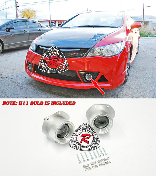 Foglights For 2006-2011 Honda Civic (JDM Spec 4Dr Sedan, Only works with MU RR Style Front Bumper)