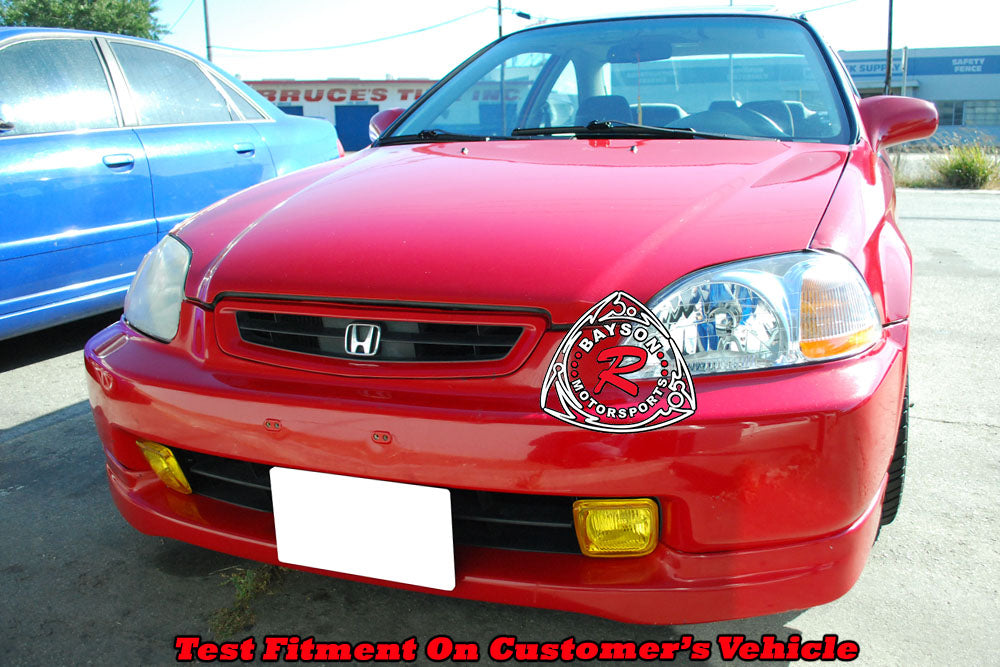 Fog Lights Kit (Yellow) For 1996-1998 Honda Civic (2Dr Coupe/3Dr Hatchback/4Dr Sedan)