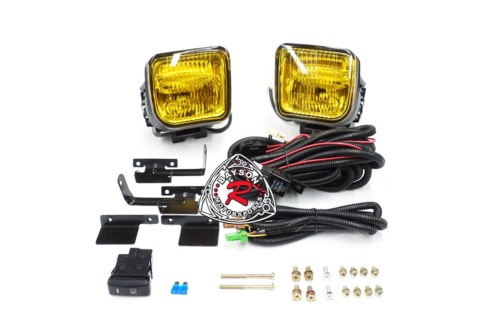 Fog Lights Kit (Yellow) For 1996-1998 Honda Civic (2Dr Coupe/3Dr Hatchback/4Dr Sedan)