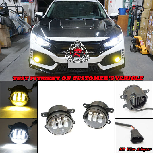 LED Fog Lights (White/Yellow) For Most Honda Vehicles