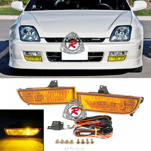 Foglights Kit (Yellow) For 1997-2001 Honda Prelude