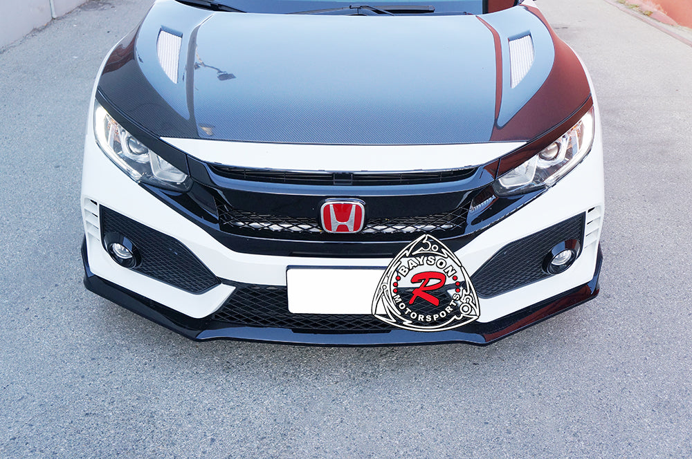 TR Style Front Grille w/ Eyelids For 2016-2018 Honda  Civic (2Dr Coupe/4Dr Sedan/5Dr Hatchback)