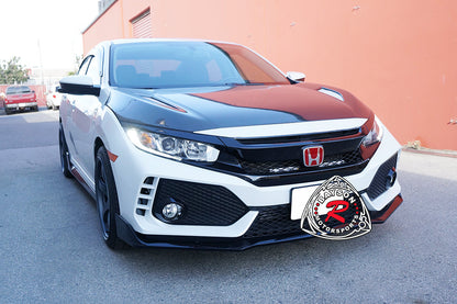 TR Style Front Grille w/ Eyelids For 2016-2018 Honda  Civic (2Dr Coupe/4Dr Sedan/5Dr Hatchback)
