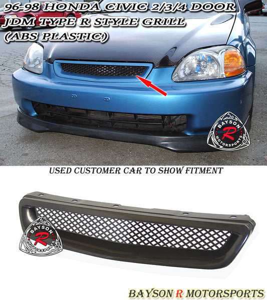 TR Style Front Grille For 1996-1998 Honda Civic (2Dr Coupe/4Dr Sedan)