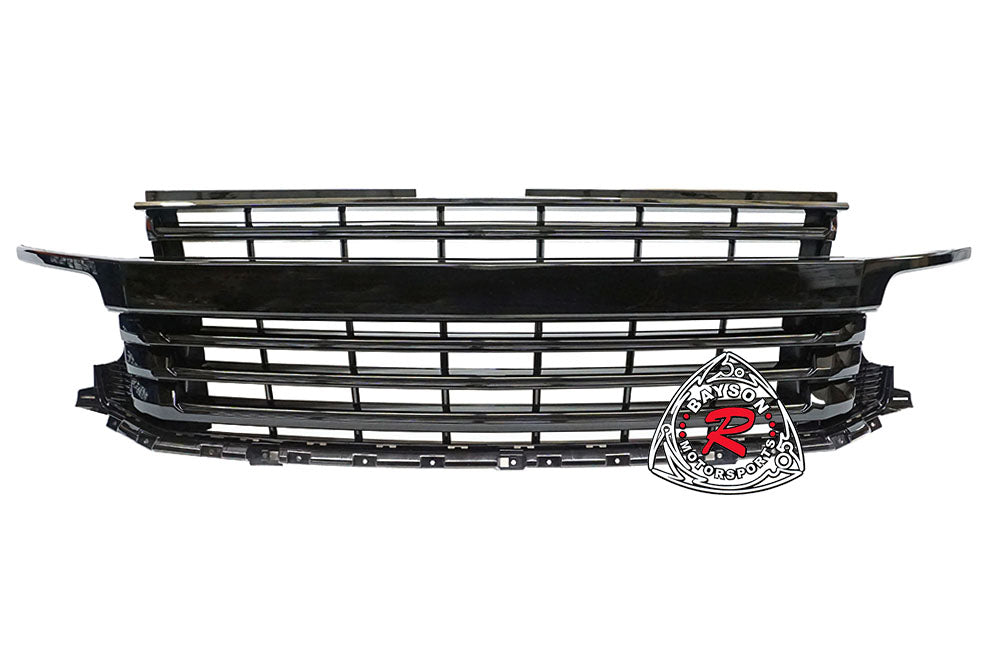 Badgeless Front Grille (Gloss Black) For 2021-2022 Chevrolet Tahoe & Suburban