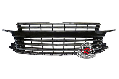 Badgeless Front Grille (Gloss Black) For 2021-2022 Chevrolet Tahoe & Suburban