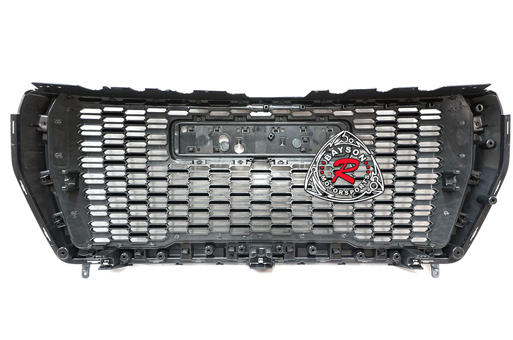 DL Style Front Grille (Gloss Black)/ with Hood Molding For 2021-2022 GMC Yukon