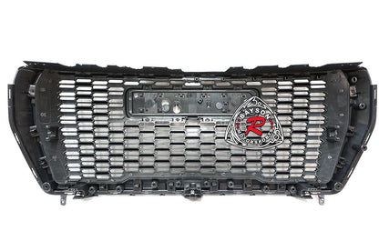 DL Style Front Grille (Gloss Black)/ with Hood Molding For 2021-2022 GMC Yukon