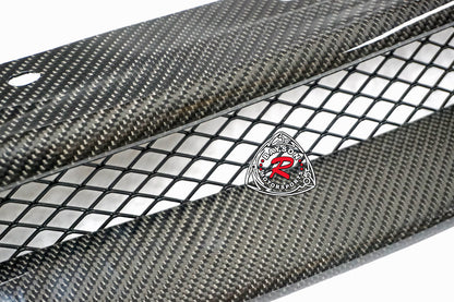 TR Style Front Grille (Carbon Fiber) For 1996-1998 Honda Civic  (2Dr Coupe/3Dr Hatchback/4Dr Sedan)