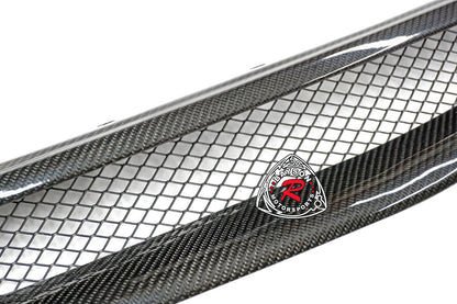 TR Style Front Grille (Carbon Fiber) For 1999-2000 Honda Civic  (2Dr Coupe/3Dr Hatchback/4Dr Sedan)
