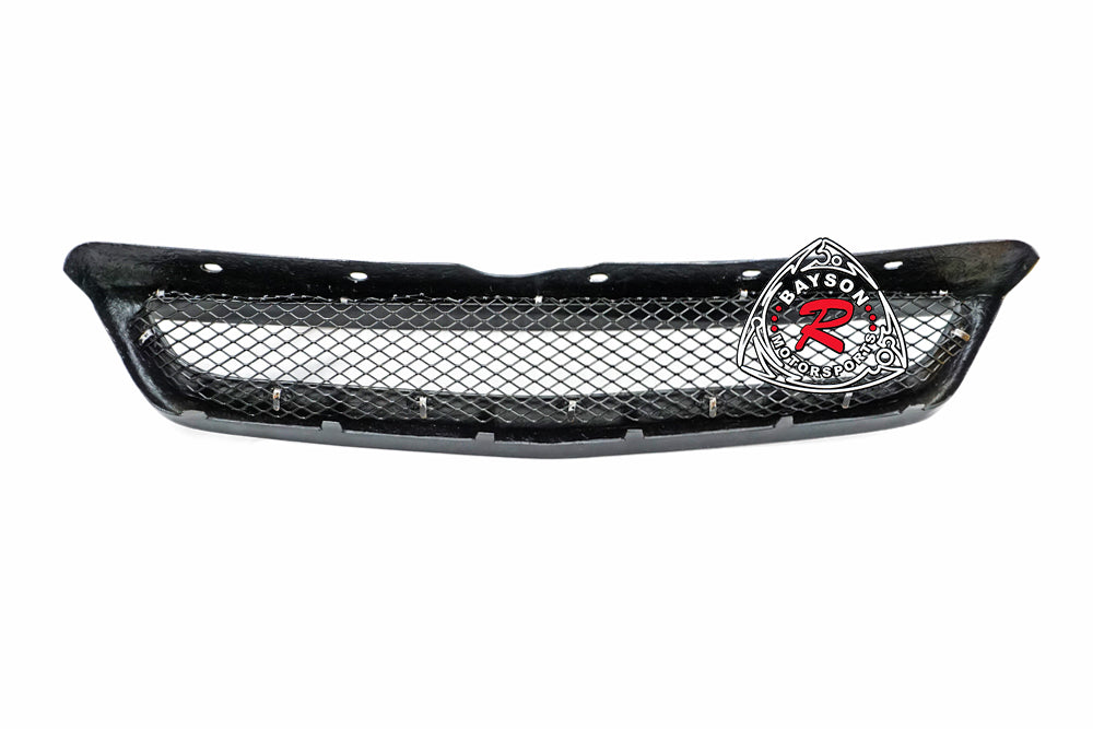 TR Style Front Grille (Carbon Fiber) For 1999-2000 Honda Civic  (2Dr Coupe/3Dr Hatchback/4Dr Sedan)