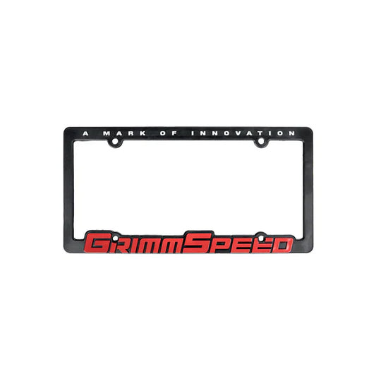 Grimmspeed License Plate Frames GrimmSpeed Red Text (Single) GrimmSpeed
