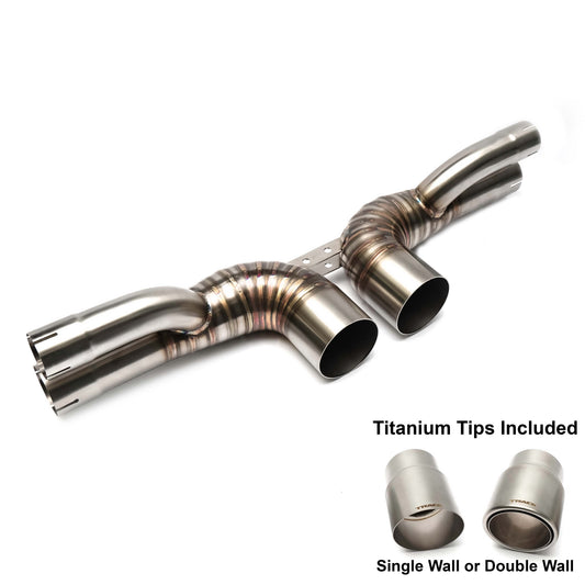 GT3 Center Section - Stainless w/Ti Tips