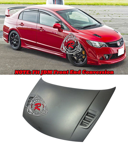 MURR Style (ABS) Hood For 2006-2011 Honda Civic (JDM Spec 4Dr Sedan)