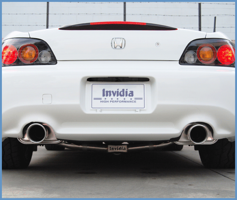 Invidia Q300 Catback Exhaust Stainless Steel Tips Honda S2000 2000-2009