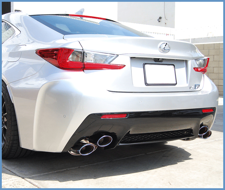 Invidia Rolled Stainless Steel Quad Tip Cat-Back Exhaust | 2014+ Lexus RC-F Q300 (HS14LRF3SH)