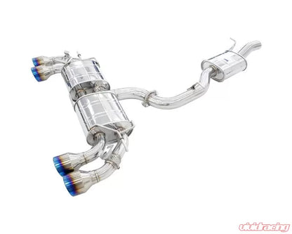 Invidia 2022+ Volkswagen Golf R MK8 76mm R400 Valved Cat Back Exhaust Rolled TI Tips