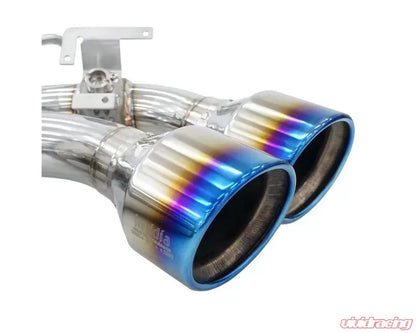 Invidia 2022+ Volkswagen Golf R MK8 76mm R400 Valved Cat Back Exhaust Rolled TI Tips