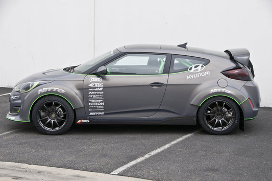 2012-2017 Hyundai Veloster C-FX Fiberglass Rear Wide Over Fenders