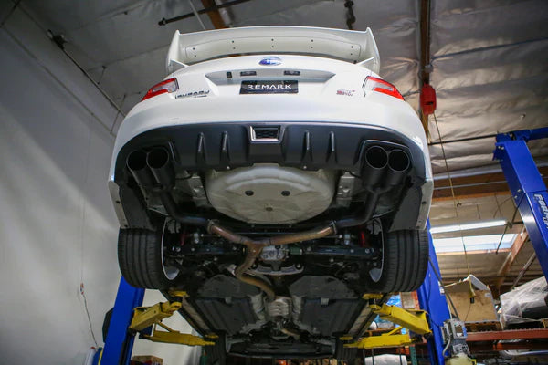 REMARK Axleback Exhaust. Subaru WRX STi VA. Stainless Single Wall Tip (4" Stealth Edition)