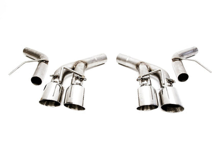 PLM Axle Back Muffler Delete Chevy Camaro V6 3.6L 2016 - 2022 Stainless Steel Quad Tips