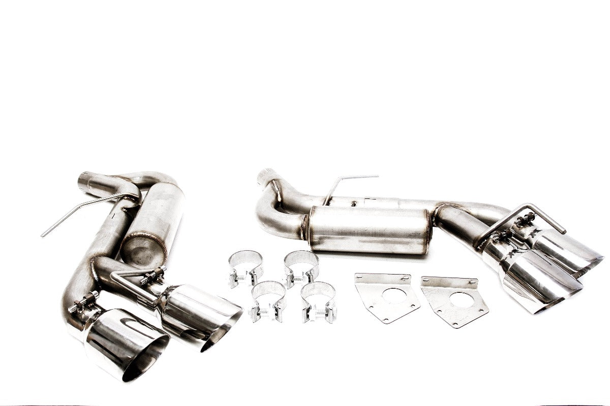 PLM Axle Back Muffler Delete Chevy Camaro V6 3.6L 2016 - 2022 Stainless Steel Quad Tips