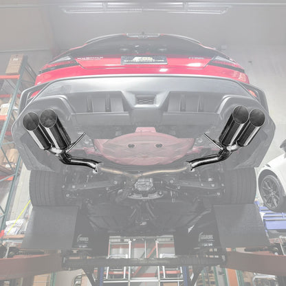 2022-Up Subaru WRX | Boso Muffler Delete Quad Burnt Tips Axle Back Exhaust
