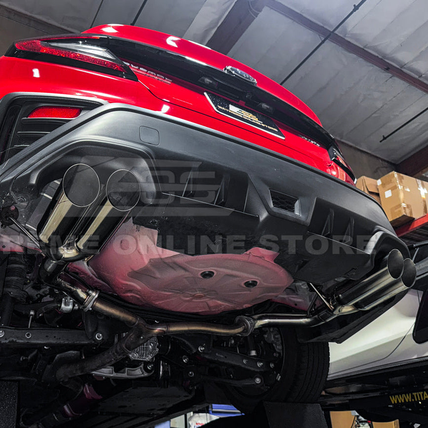 2022-Up Subaru WRX | Boso Muffler Delete Quad Burnt Tips Axle Back Exhaust