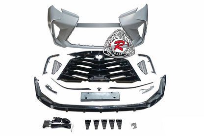 THUNDER DESIGN Front Bumper (Black Trim) With Rear Diffuser (Polypropylene) For 2021-2025 Toyota Sienna
