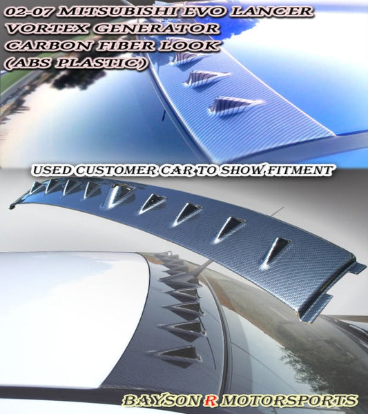 VG Style Roof Fin Spoiler (Carbon Fiber Look) For 2001-2007 Mitsubishi Evolution-7/8/9