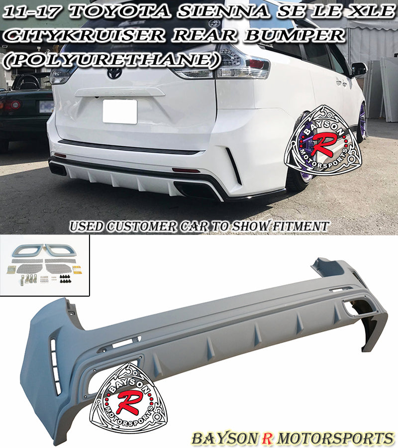 CityKruiser Rear Bumper For 2011-2020 Toyota Sienna