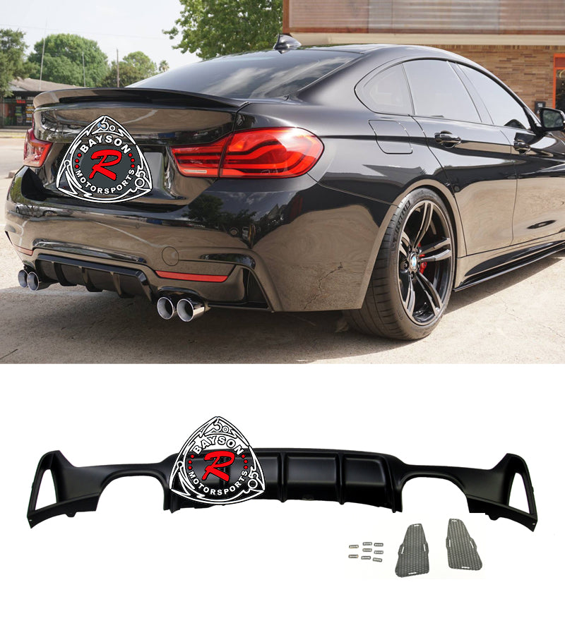 MP Style Rear Diffuser For 2014-2020 BMW 4-Series (F32/F33/F36, Quad Exhausts)