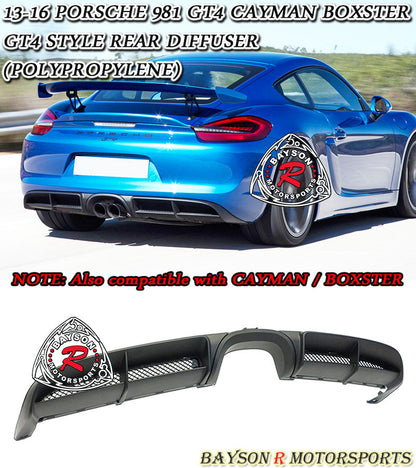 GT4 Style Rear Diffuser For 2013-2016 Porsche Boxster/Cayman (981)
