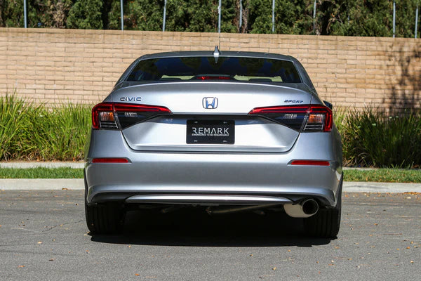 REMARK Catback Exhaust. Honda Civic Sport Sedan (FE2). Sports Touring Spec. Burnt Stainless Steel