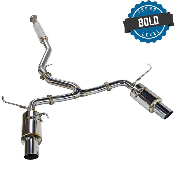 REMARK Catback Exhaust. Subaru WRX VB - Dual R1 Spec Stainless (Resonated)