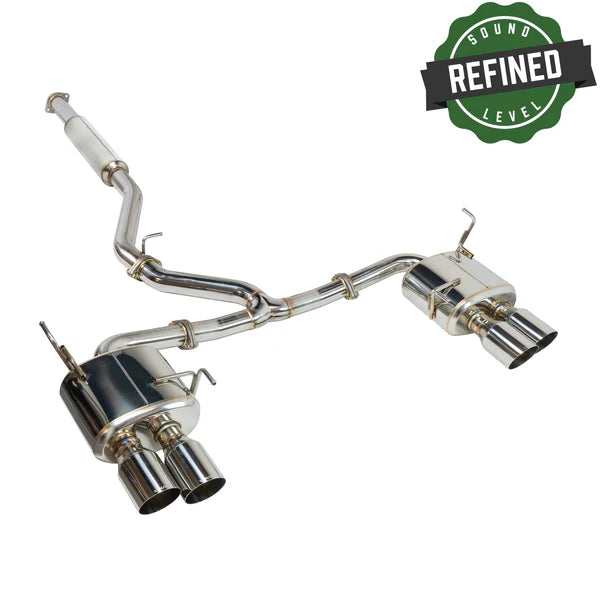 REMARK Catback Exhaust. Subaru WRX VB - Stainless Single 4" Quad Tips (Resonated
