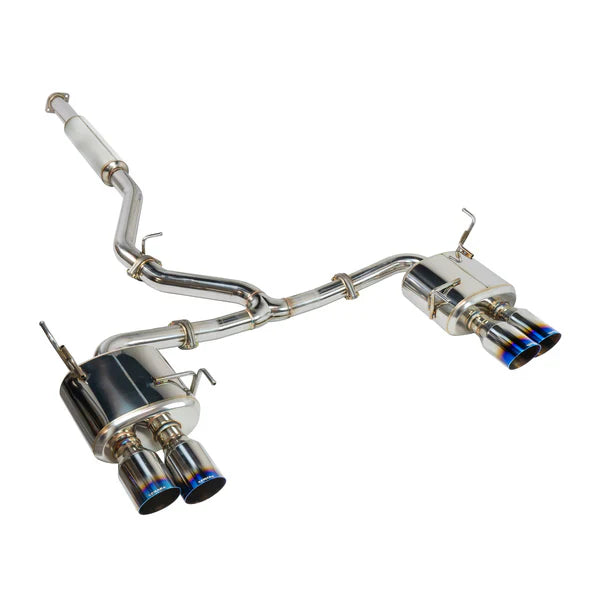 REMARK Catback Exhaust. Subaru WRX VB - Burnt Stainless 4" Quad Tips (Resonated)