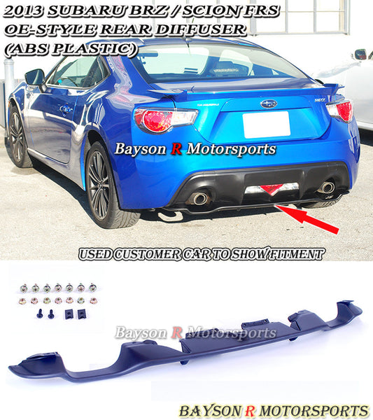 OE Style Rear Diffuser For 2012-2016 Scion FR-S