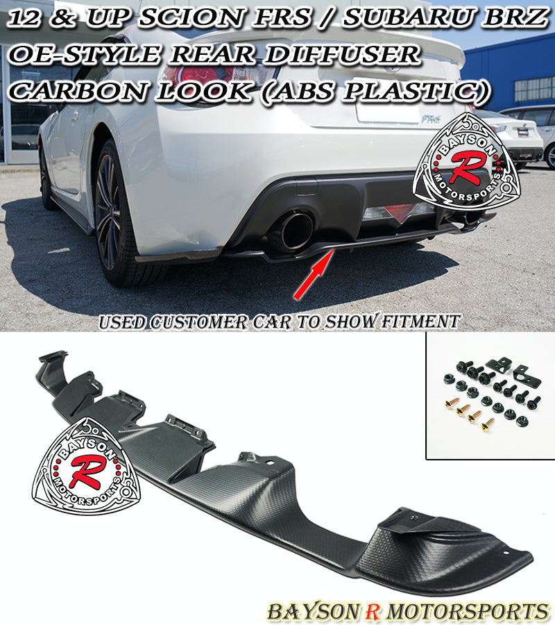 OE Style Rear Diffuser (Textured) For 2012-2021 Subaru BRZ