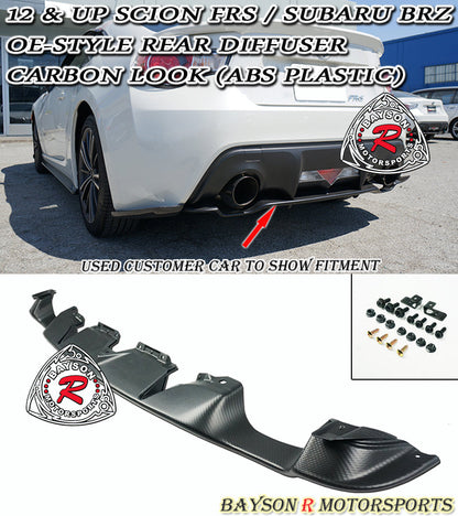 OE Style Rear Diffuser (Textured) For 2012-2021 Subaru BRZ