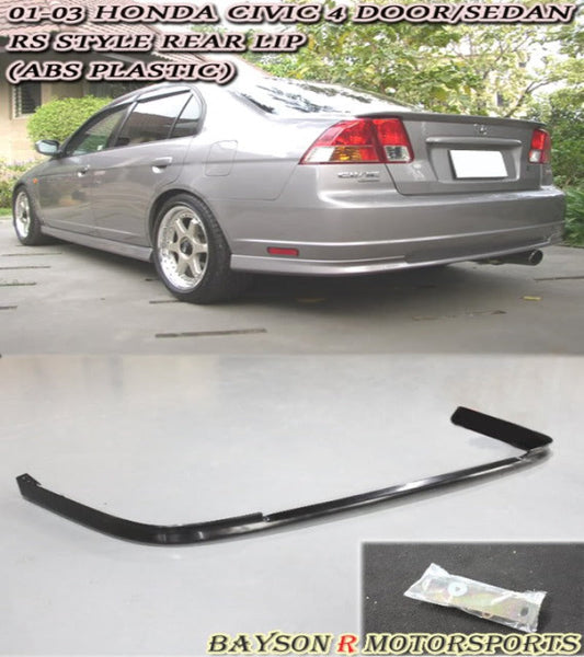 RS Style Rear Lip For 2001-2003 Honda Civic (4Dr Sedan)