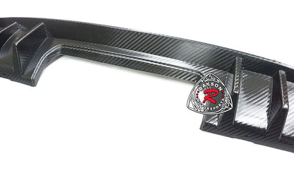 TR Style Rear Lip (Carbon Look) For 2017-2020 Honda Civic Si 4Dr Sedan (Si ONLY)